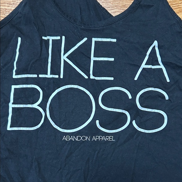 Abandon Apparel Black 'Like a Boss' Tank Top - Picture 2 of 5
